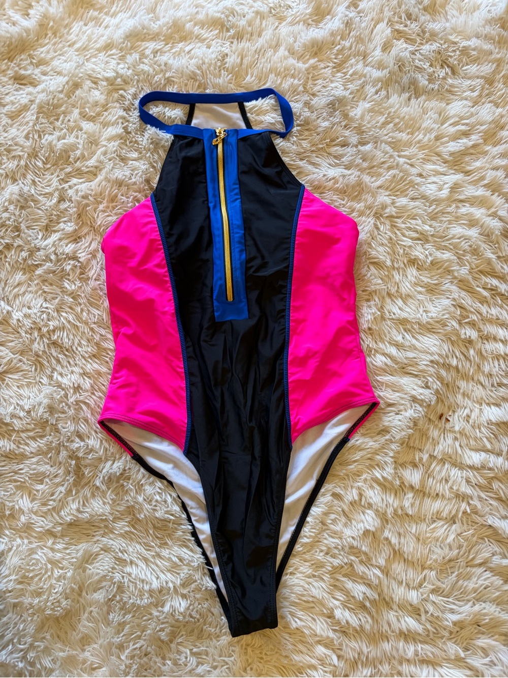 Amazon Women's One Piece Swimsuit - Black, Hot Pink, Blue, Gold